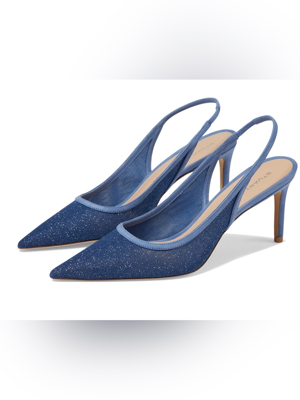 Stuart Weitzman, Women, Stuart 75 Sling Pump, Blue Steel, size 9, Medium